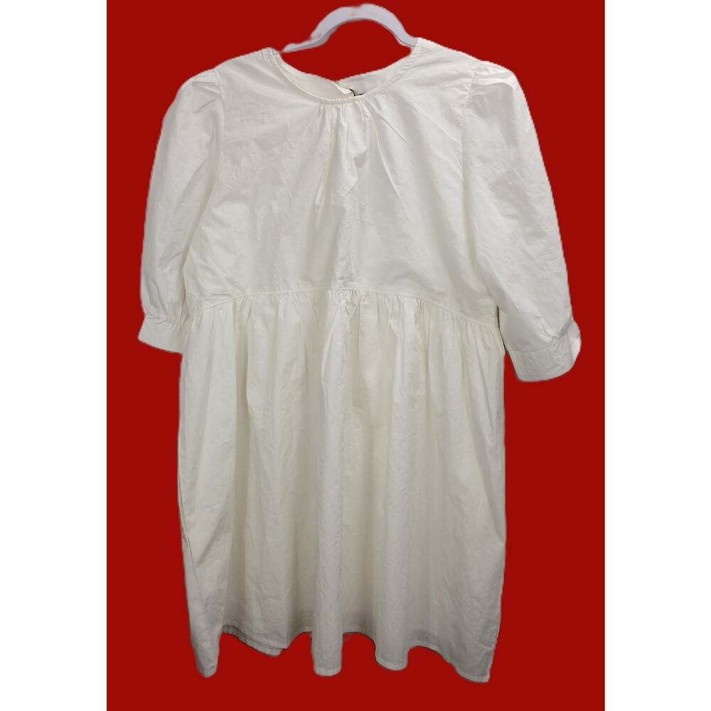 NWT Lulu's Mini Dress XL /Lined Cotton/ Romantic Ivory/ Holiday Special Occasion
